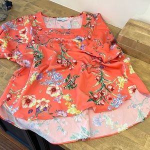 Gibson Latimer Ladies Floral Print Top Size L